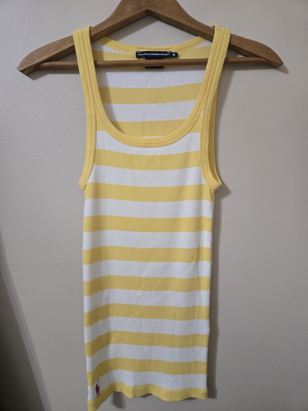 Ralph Lauren Yellow & White Striped Tank Top